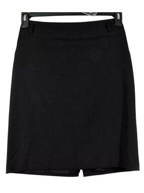 Banana Republic Womens Skirt Black Size 0 Wool Blend Pockets High Waist